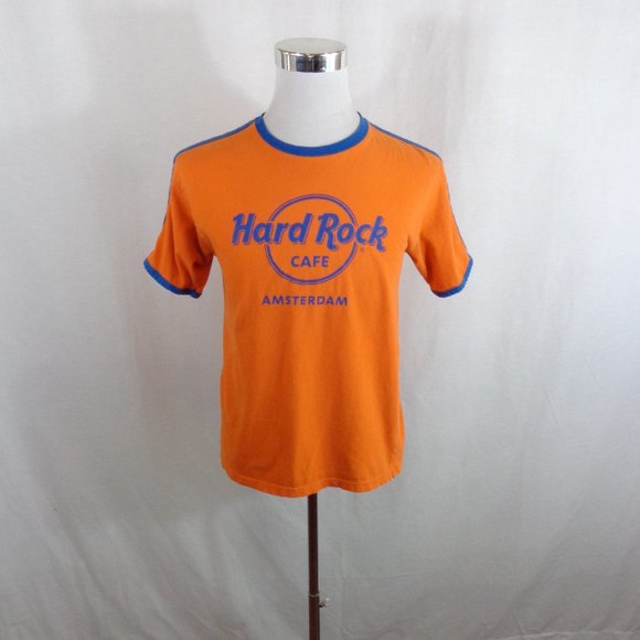 Hard Rock Cafe Other - HARD ROCK CAFE AMSTERDAM MEN'S SHIRT SZ M ORANGE.